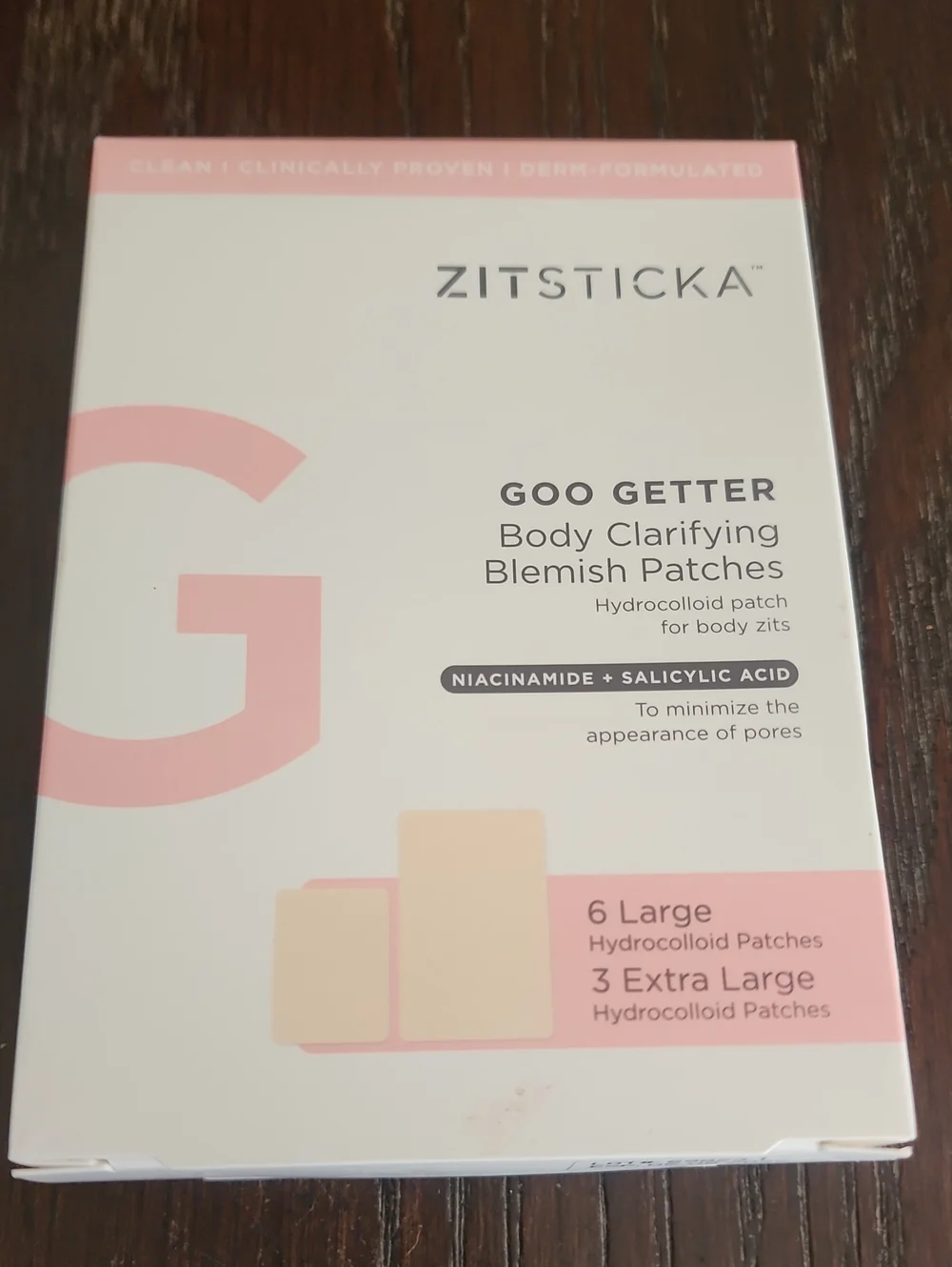 NIB Goo Getter Body Clarifying Blemish Patches - Pink